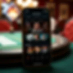 User interface of Betrivers iPhone app showcasing various features