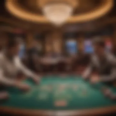 An immersive poker table setting showcasing the vibrant atmosphere of Borgata Poker.