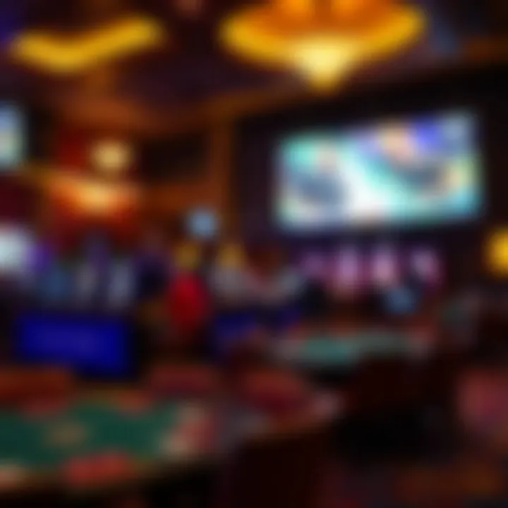 Entertainment area with live performances and events