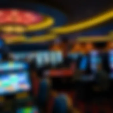 Interior gaming floor featuring a variety of slot machines and table games
