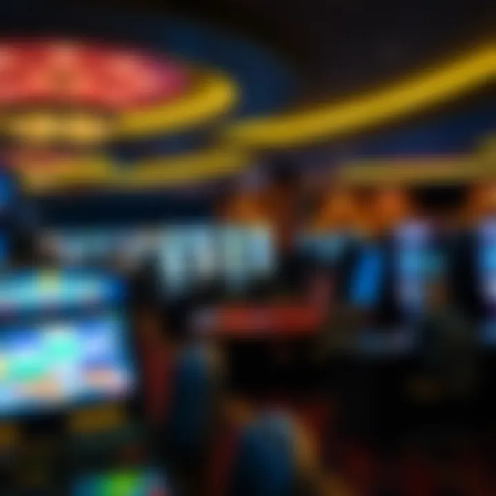 Interior gaming floor featuring a variety of slot machines and table games