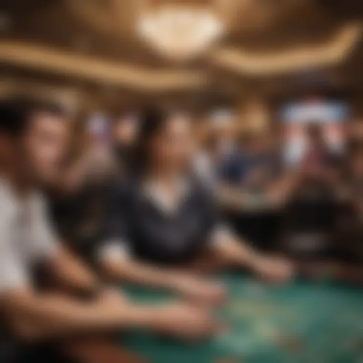 Diverse Gaming Experiences in Louisiana Casinos A variety of gaming tables inside a bustling casino