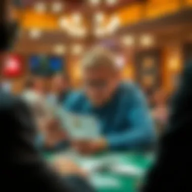 Informed Decision-Making Person analyzing and choosing among lottery tickets
