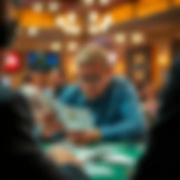 Informed Decision-Making Person analyzing and choosing among lottery tickets