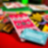 Diverse selection of scratch-off lottery tickets