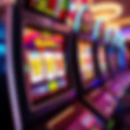 Vibrant display of a video slot machine screen