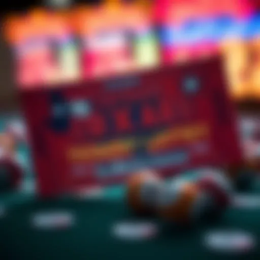 A vibrant lottery ticket showcasing Texas themes