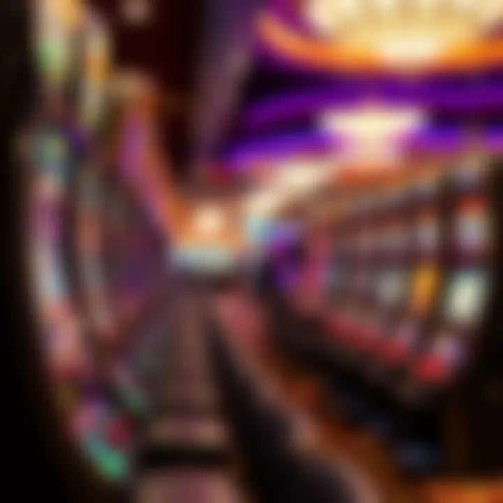 Diverse Gaming Options Available Slot machines lined up in a modern casino