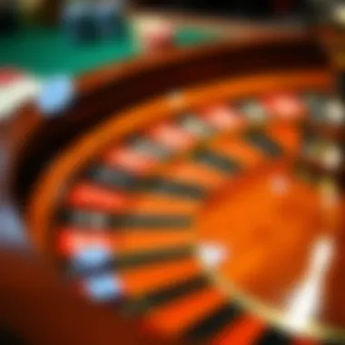 A close-up of betting options available in American roulette
