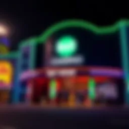 Exterior view of Bet MGM Casino NJ showcasing its vibrant atmosphere