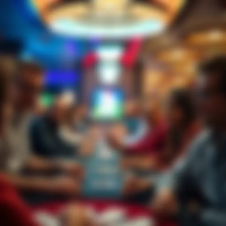 Diverse Gaming Experience A diverse group of individuals enjoying various casino games.