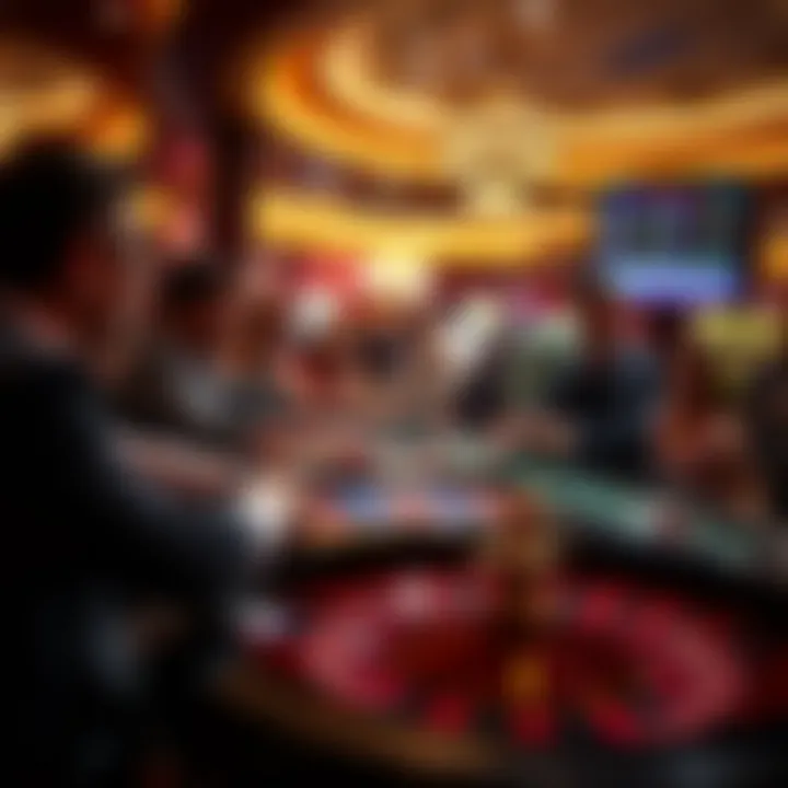 The Excitement of Roulette A group of enthusiastic players enjoying a thrilling game of roulette, surrounded by the excitement of the casino.