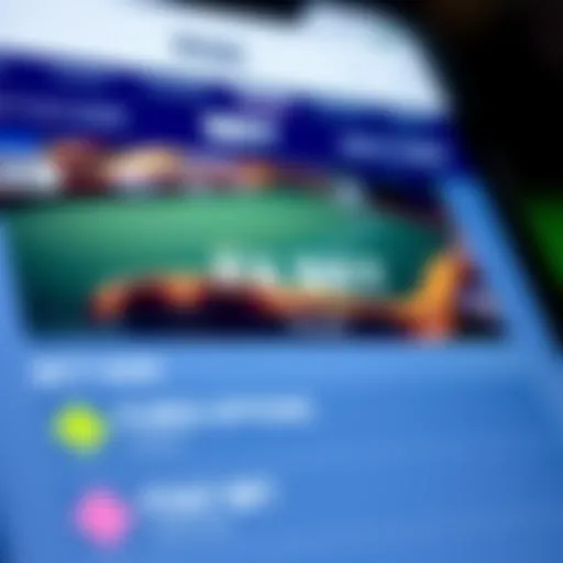 A detailed view of the Fox Bet Indiana app interface showcasing betting options.