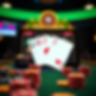 Online Gambling Promotions An enticing online gambling interface showcasing free chip promotions.