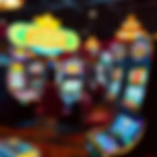 Virtual display of various casino slot machines