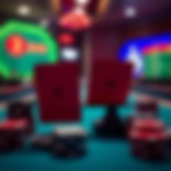 Entertainment and Risk in Online Gambling A conceptual image representing the balance of entertainment and risk in online gambling