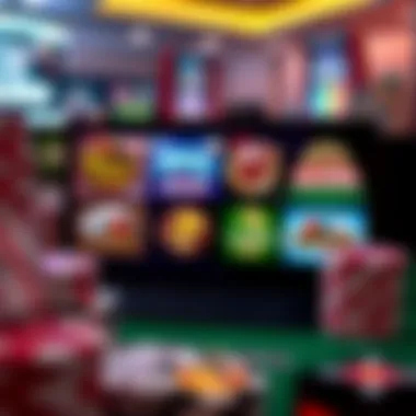 Diverse Selection of Free Casino Games An illustration depicting various free online casino games on a digital screen
