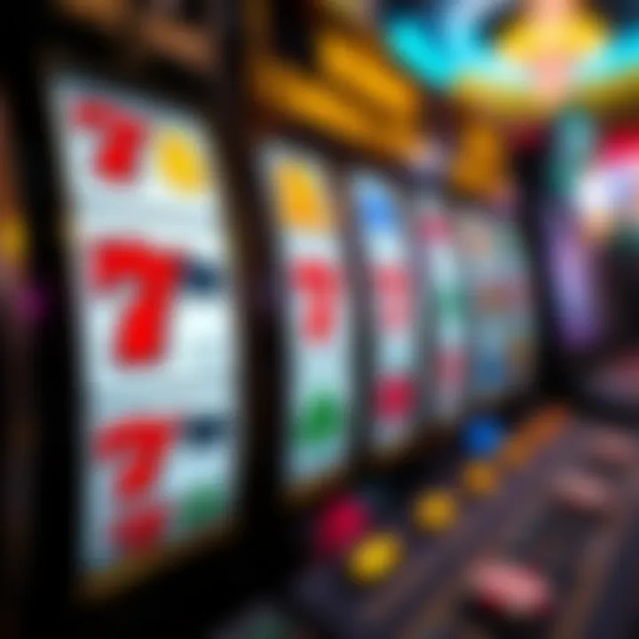 Winning Combinations on Slot Machines Close-up of a slot machine displaying potential winning combinations