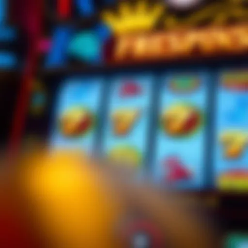 Vibrant slot machine interface showcasing free spins feature