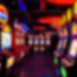 Colorful array of free Vegas slot machines.