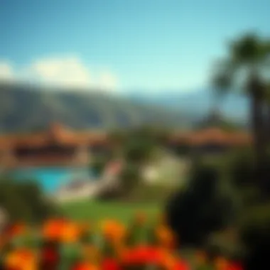 Overview of the lush surrounding landscape near Isla Capri Casino