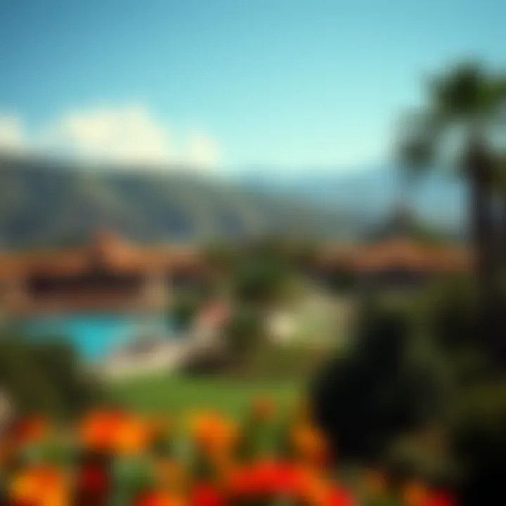 Overview of the lush surrounding landscape near Isla Capri Casino