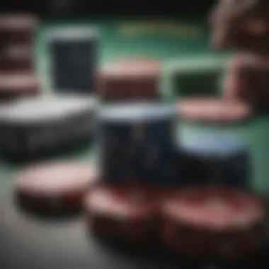 A close-up of poker chips and cards, emphasizing the essence of betting strategies