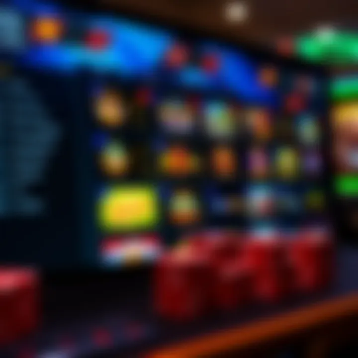 An overview of low bet online casino interface showcasing various game options.