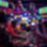A vibrant scene of players engaged in crypto gaming