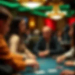 A bustling poker room filled with engaged players