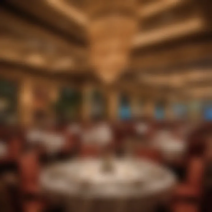 Elegant dining setting within MGM Grand featuring gourmet dishes