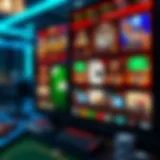 A vibrant digital interface showcasing various online card games