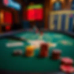 An online blackjack table displaying cards and chips