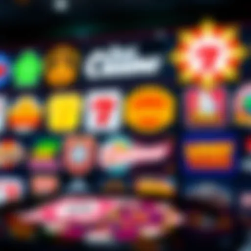 A vibrant display of popular online casino logos