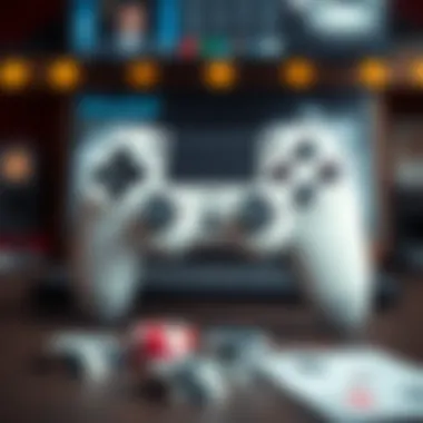 Game controller symbolizing online gaming strategies