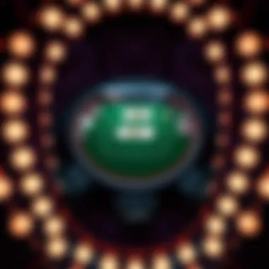 Virtual Poker Table Overview Aerial view of a virtual poker table