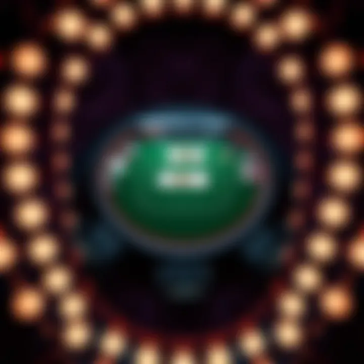 Virtual Poker Table Overview Aerial view of a virtual poker table