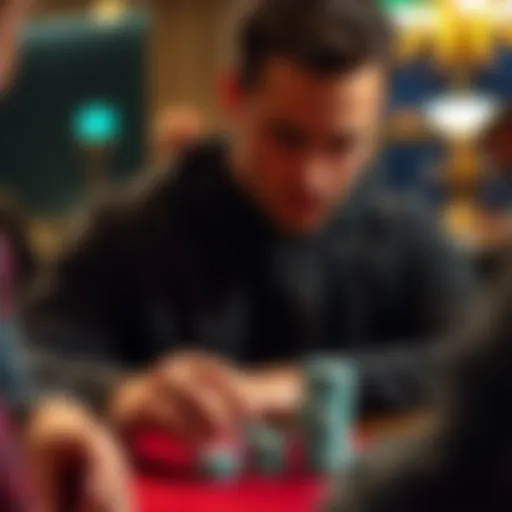 A professional poker player contemplating their next move