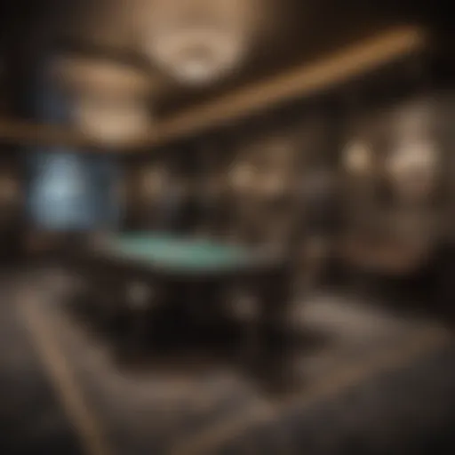 Luxurious poker room at the Cosmopolitan with modern design