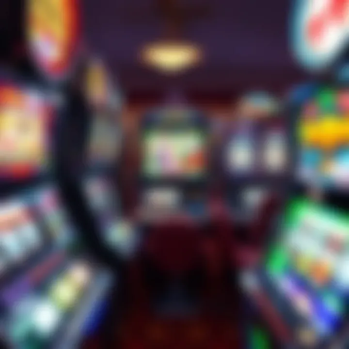 A variety of slot machines with diverse gameplay options