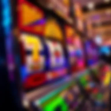 A close-up of a themed slot machine showcasing intricate designs