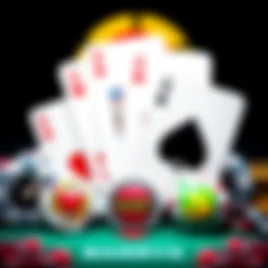 A depiction of various gambling game icons available in apps