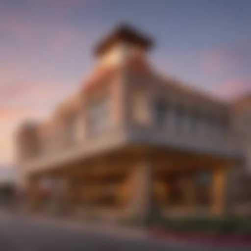 Exterior view of San Manuel Indian Casino Hotel highlighting its architectural design