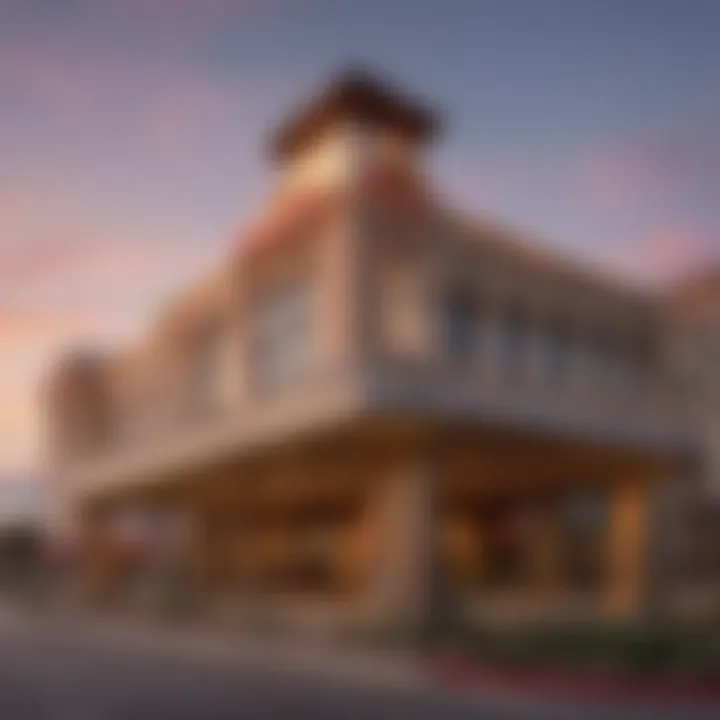 Exterior view of San Manuel Indian Casino Hotel highlighting its architectural design