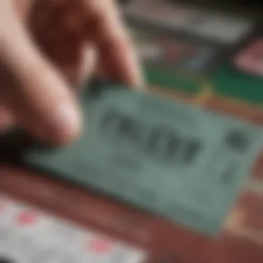 Close-up of a hand revealing a winning scratch-off ticket.