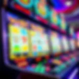 A vibrant digital slot machine showcasing bright colors and graphics