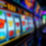 A close-up view of a digital slot machine interface