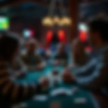 A group of friends enjoying a game night with sports betting elements