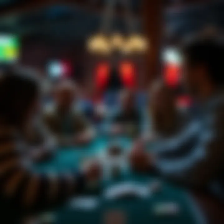 A group of friends enjoying a game night with sports betting elements