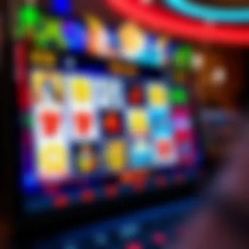 Colorful online slot game interface showcasing various themes